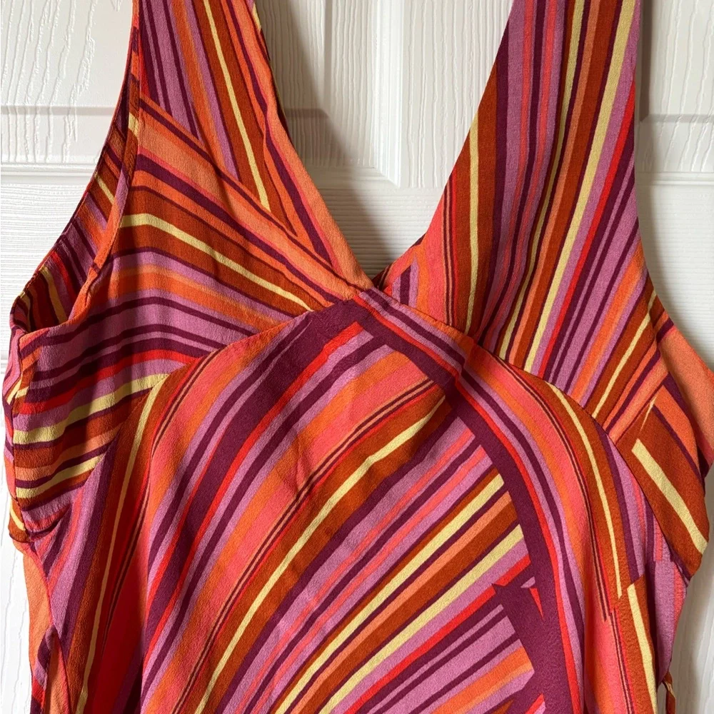 Vibrant Multi-Striped Sleeveless Dress - Picture 2 of 4